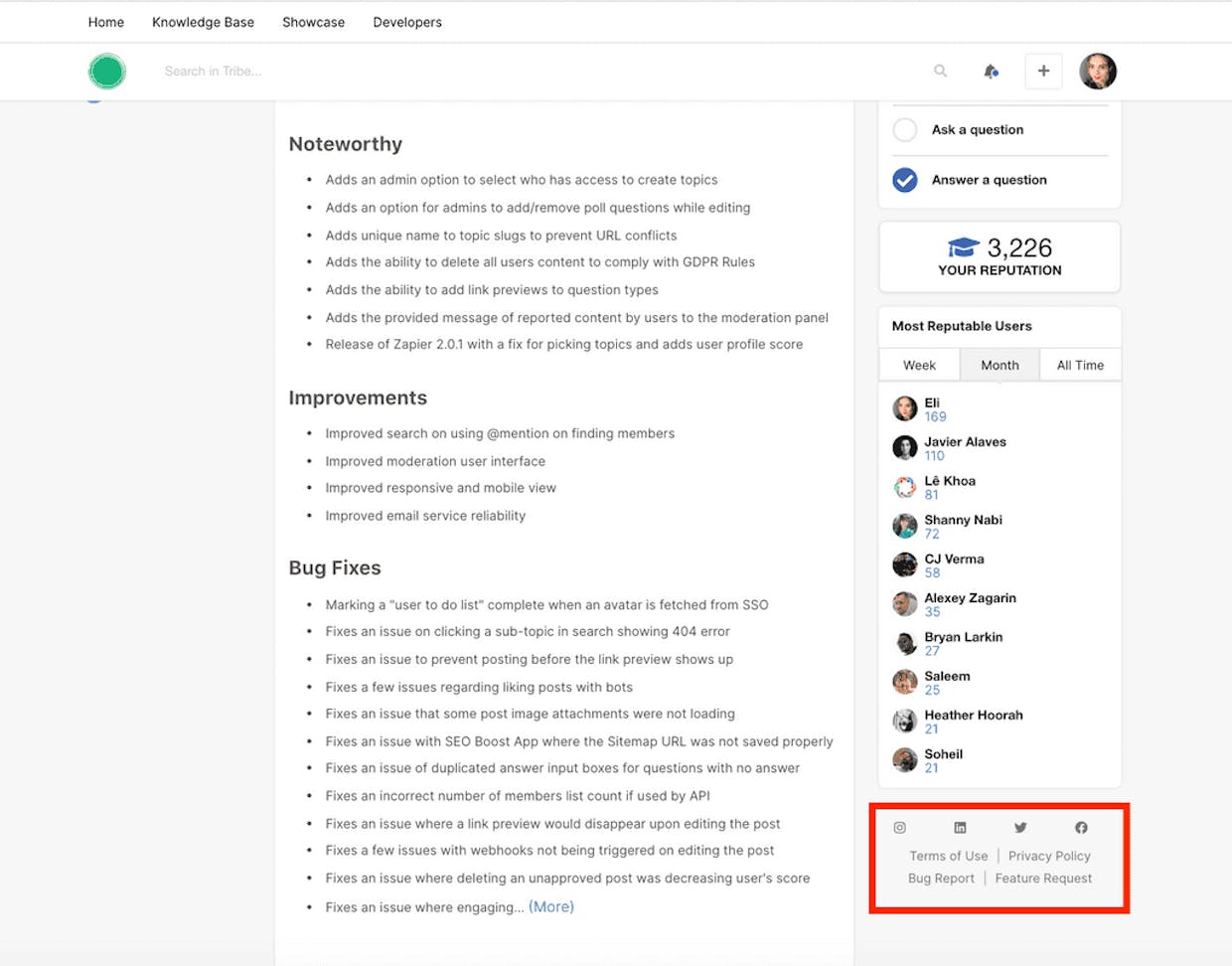 Automatically generated footer