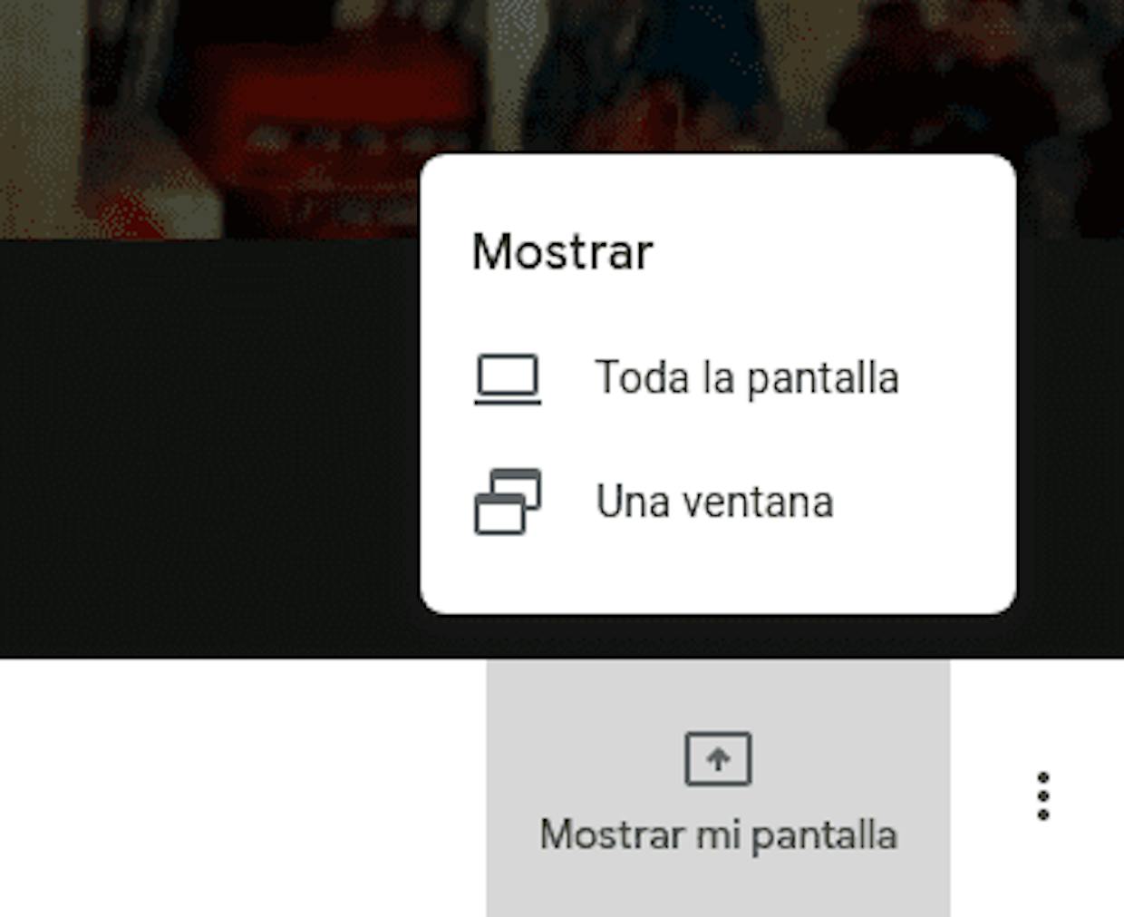El compartir pantalla de-toda-la-vida.