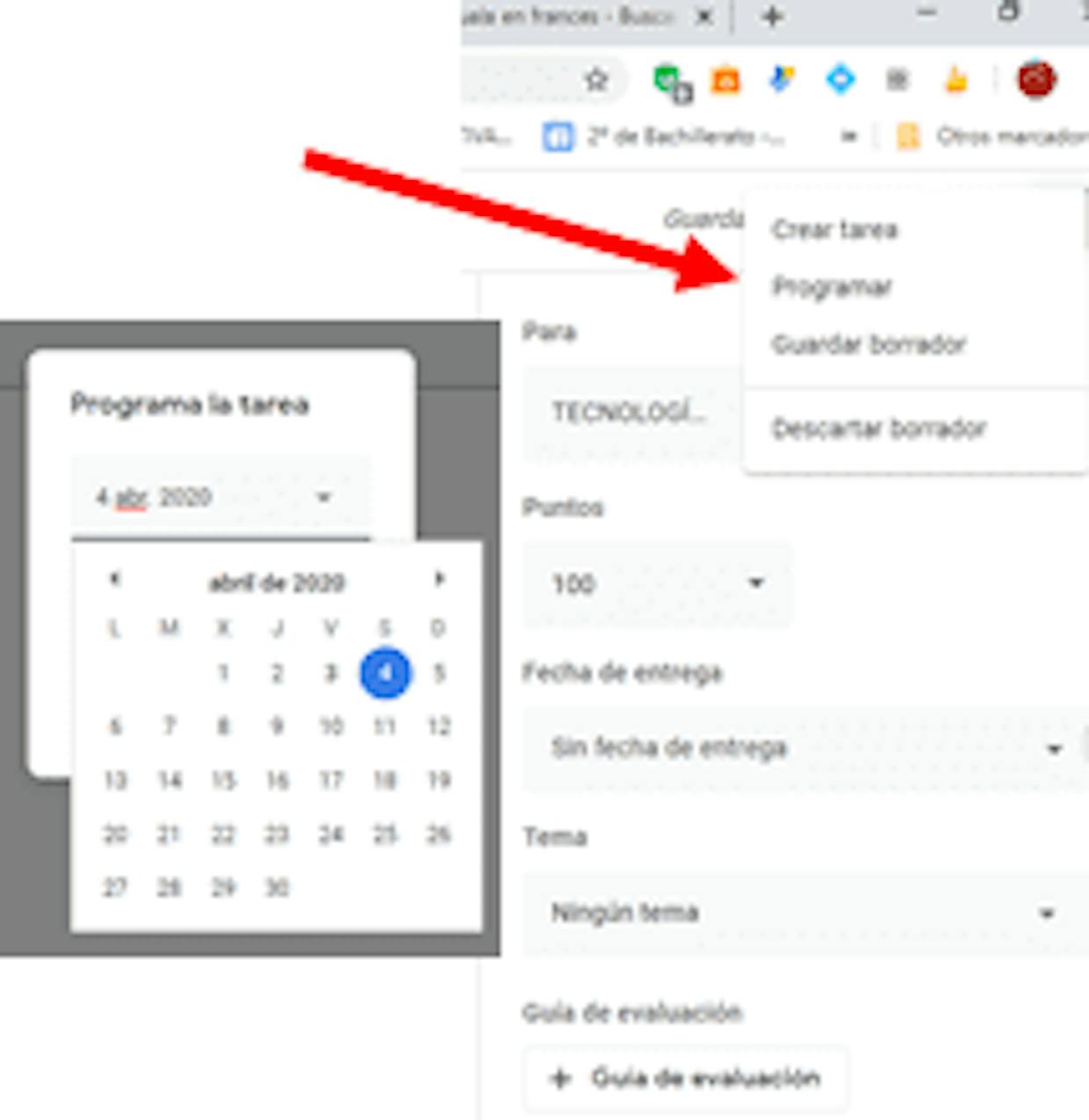 ¿Cómo "programar" un material a varias clases a la vez?