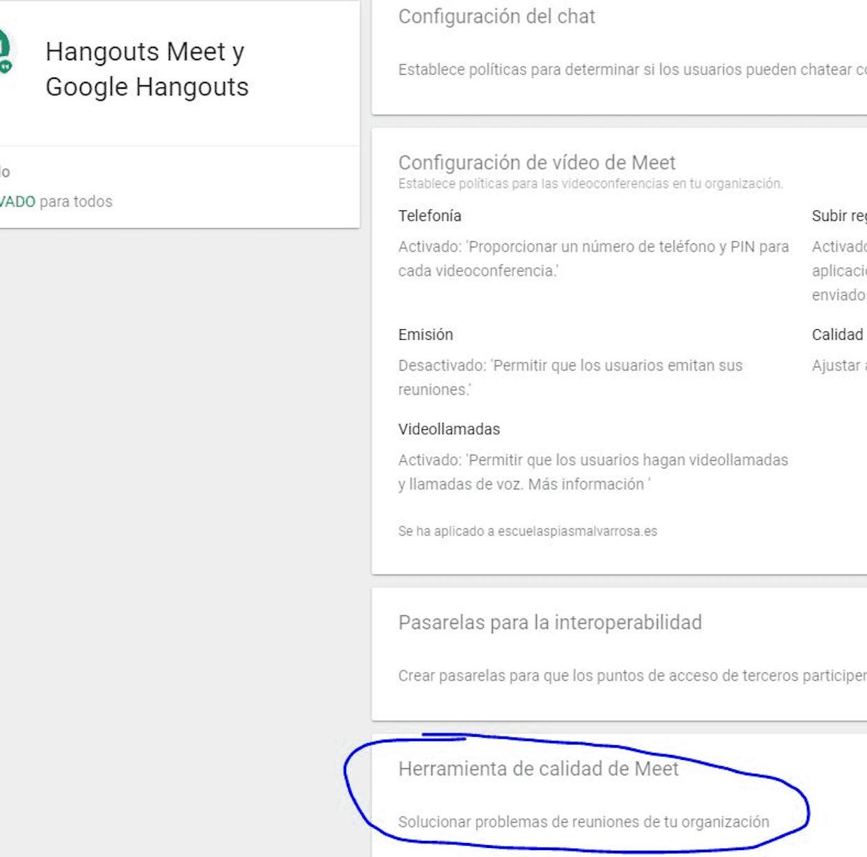 Buenas tardes. Me gustaría saber si como administrador de Gsuite hay alguna opción para hacer una auditoría a una reunión específica de Google Meet. Saber qué alumnos entraron y en qué momento por ejemplo. Muchas gracias y saludos.