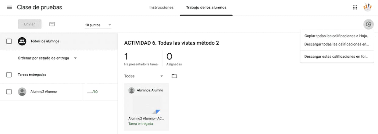 Existe alguna api para obtener las notas de los estudiantes en classroom? Con el propósito de exportar esas notas a otro sistema?