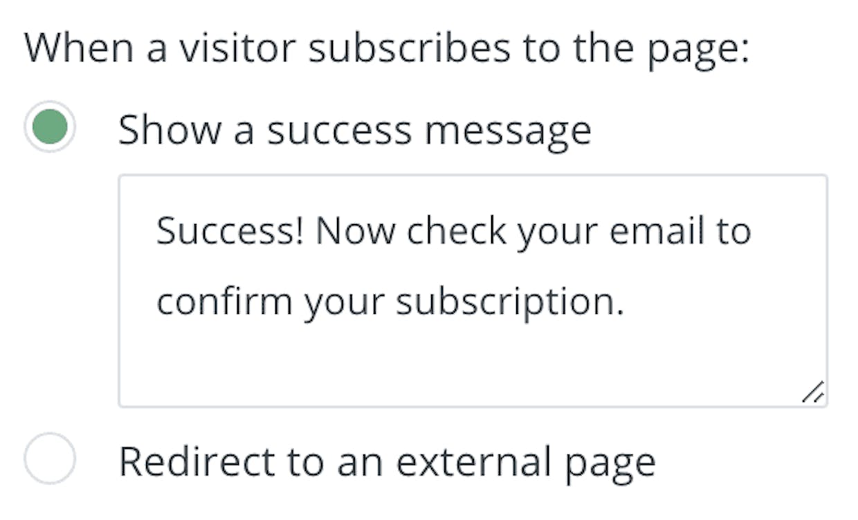 How do I make it so when I make a modal form and someone signs up and it tells someone to confirm their email that it does NOT redirect them away from my site?