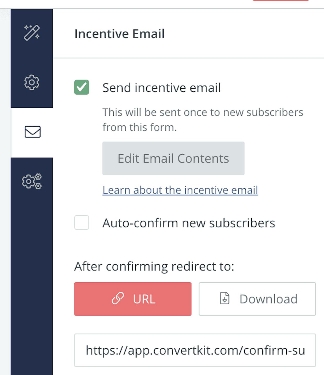 How do I set it up to direct to a url AND send the incentive email? I was told this is possible during a convert kit webinar but I haven't been able to figure out how to make it work. I created a landing page for subscribing to a waitlist and I set it up to direct to a url once the name and email is submitted, and I created an incentive email that I want to get sent at the same time as well. However, I test it and it doesn't seem like the incentive email is being sent. Second question, how can I preview the incentive email without having to test/receive it myself?