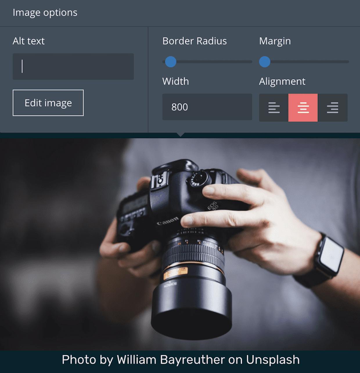 Can alt-text be added or marked empty for images in forms and landing pages? Also, how is Accessibility not a tag I can add here? How is that not a thing?