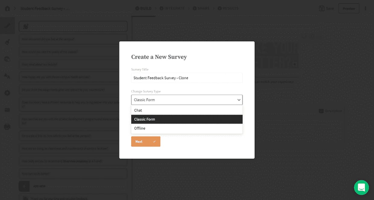 Can we convert a basic survey form to an offline form?
