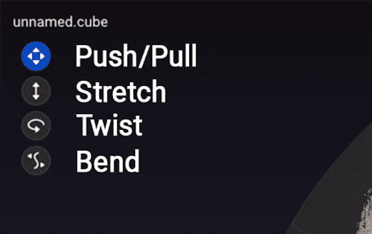 The mouse tools to transform color in 3D