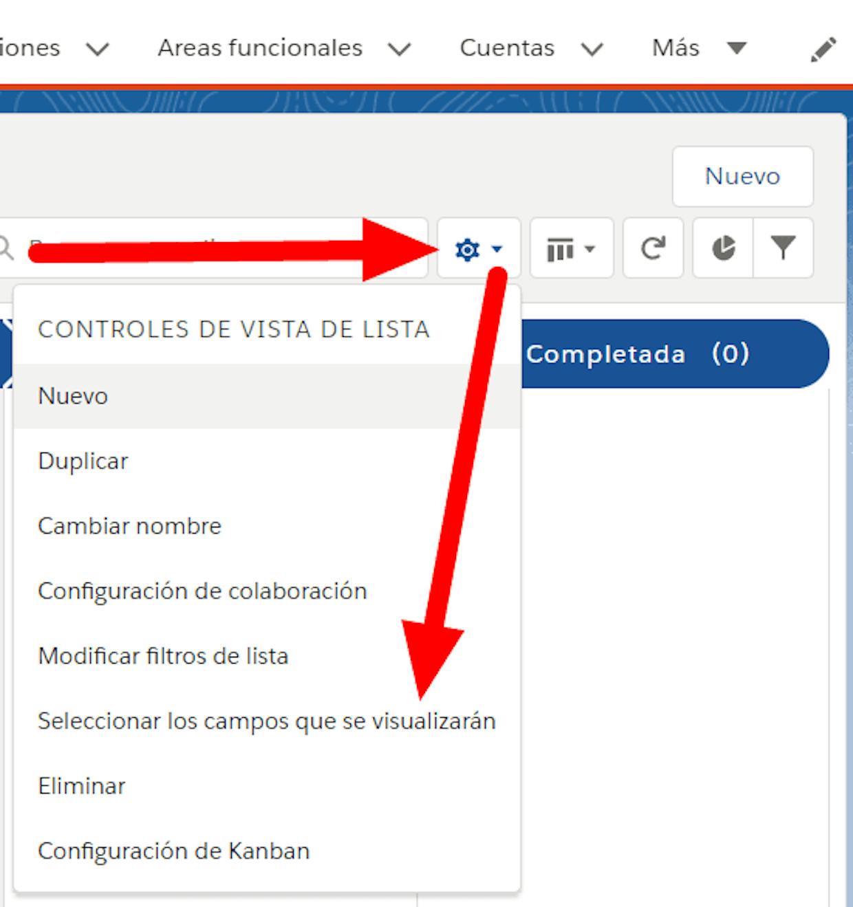 De que forma puedo modificar los campos que se muestran en una tarjeta Kanban en una vista de lista?