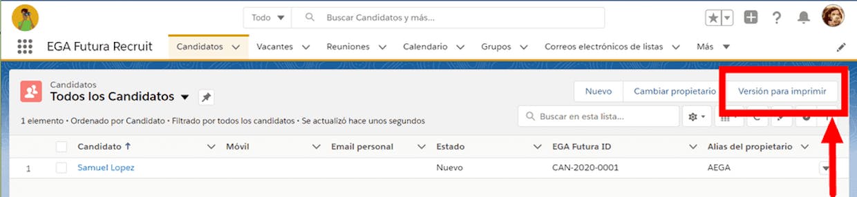Cual es la mejor manera de imprimir informacion desde EGA Futura?