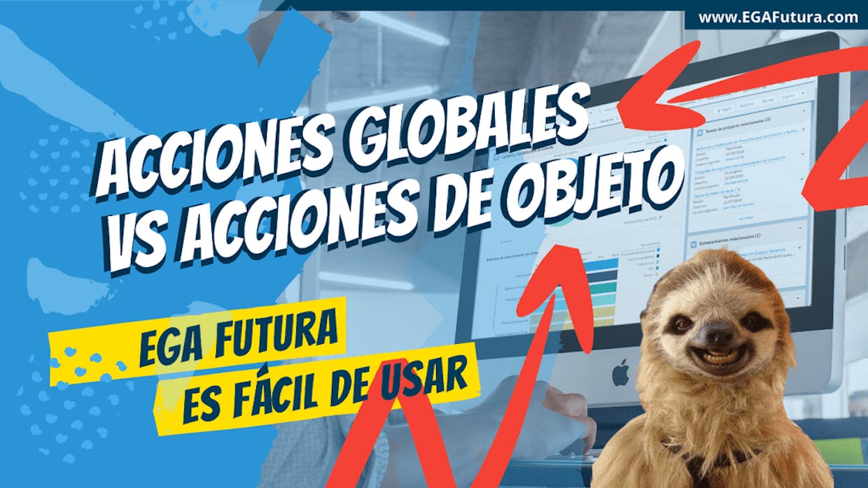 Como puedo trabajar mas rapido con Acciones globales y Acciones de objeto?