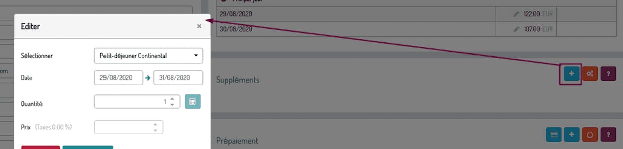 Comment enrichir une réservation existante hors OTA (d'origine booking Engine ou Frontdesk) d'une chambre supplémentaire ? Ajouter une chambre ou un garage clos à une resa existante ?