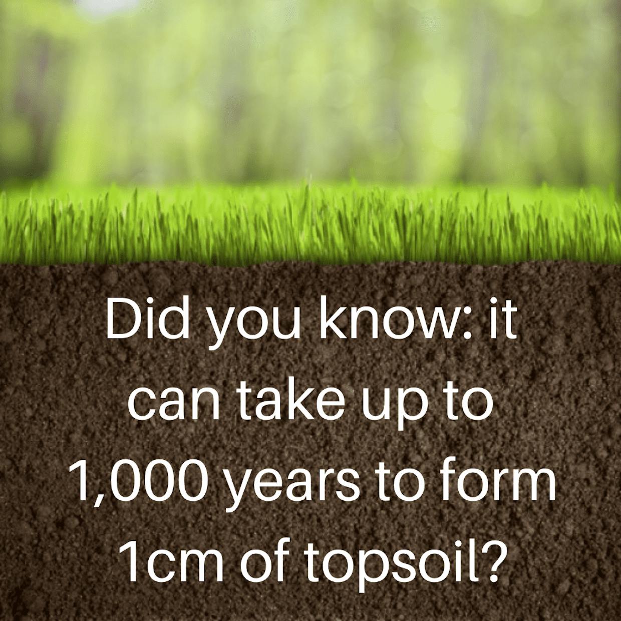 Preserving our soils is essential for our future food security!