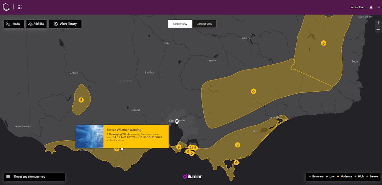 The BOM has issued Damaging Winds Warnings across most of the state today