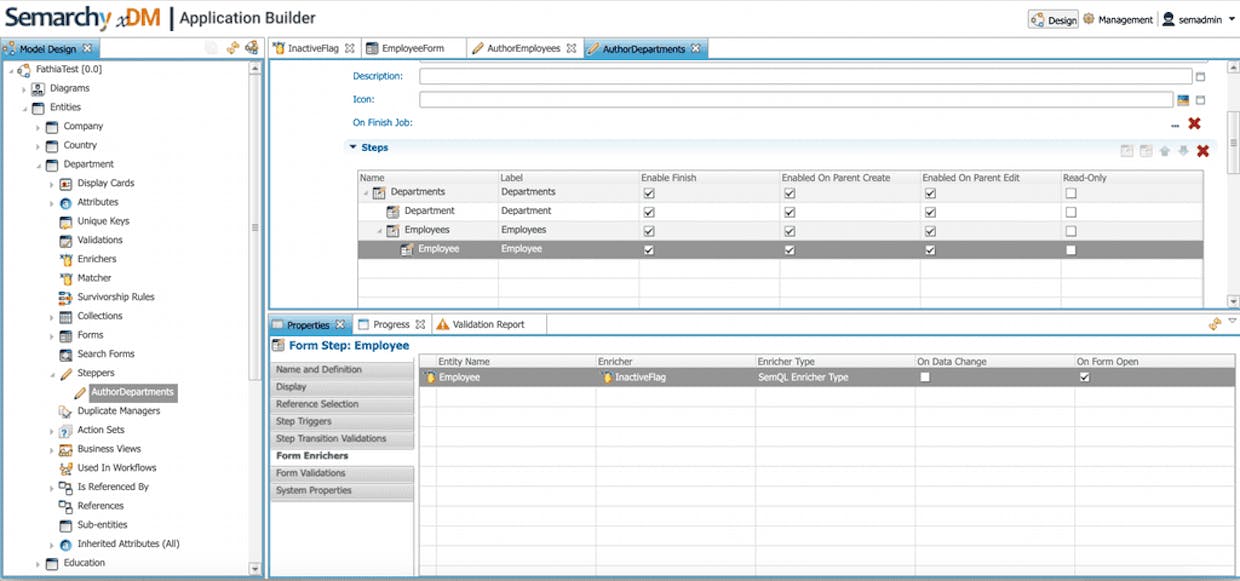 I have two entities If I inactivate parent record, Corresponding child record should also get inactivated. For Ex:- I have Location table and corresponding HCP location . If I make location as inactive corresponding HCP Location should also get inactivated. What could be the approach to achieve this.