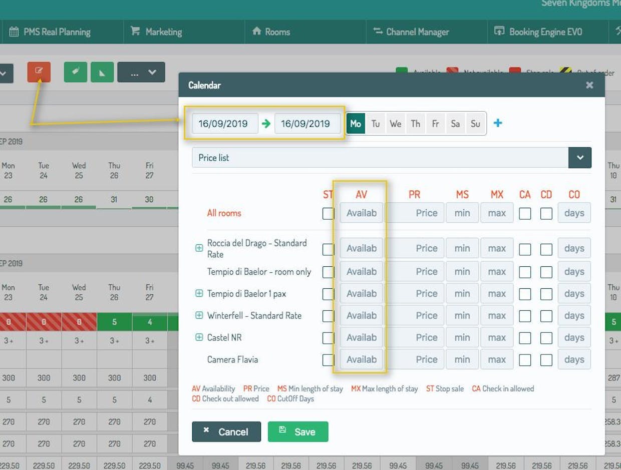 I want to open the rooms no inventory in booking extranet need your help