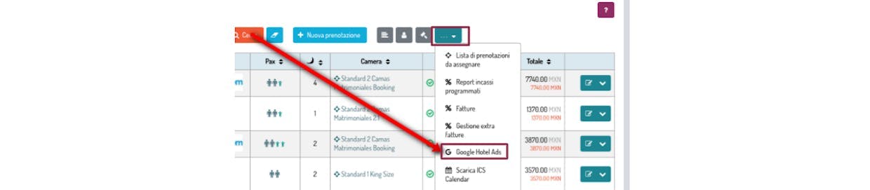 E' possibile avere un report delle prenotazioni ricevute tramite google free links?