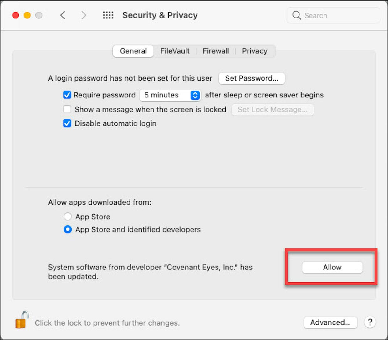 I'm getting this error on my Mac after installing Covenant Eyes: "Error M061: System Extension Requires Authorization." How do I fix this?